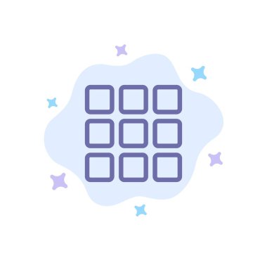 Soyut Bulut Arka Planda Web, Izgara, Şekil, Kareler Mavi Simge