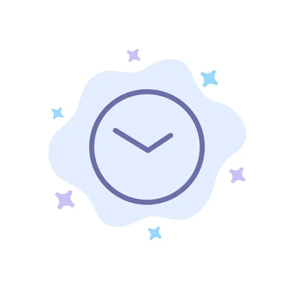 Basic, Watch, Heure, Horloge Icône bleue sur fond de nuage abstrait — Image vectorielle