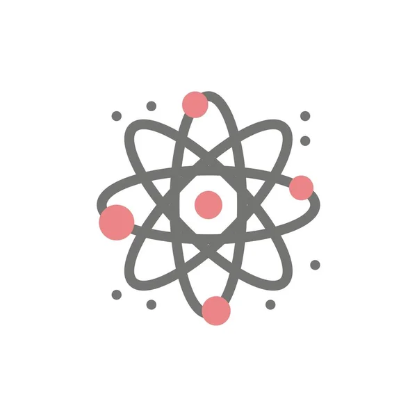 Physics, React, Science  Flat Color Icon. Vector icon banner Tem — Stock Vector