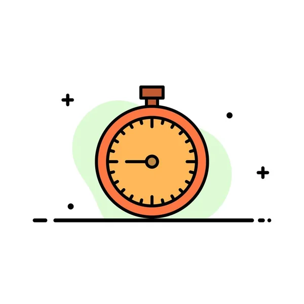 Stopwatch, Clock, Fast, Quick, Time, Timer, Watch  Business Flat — Stock Vector