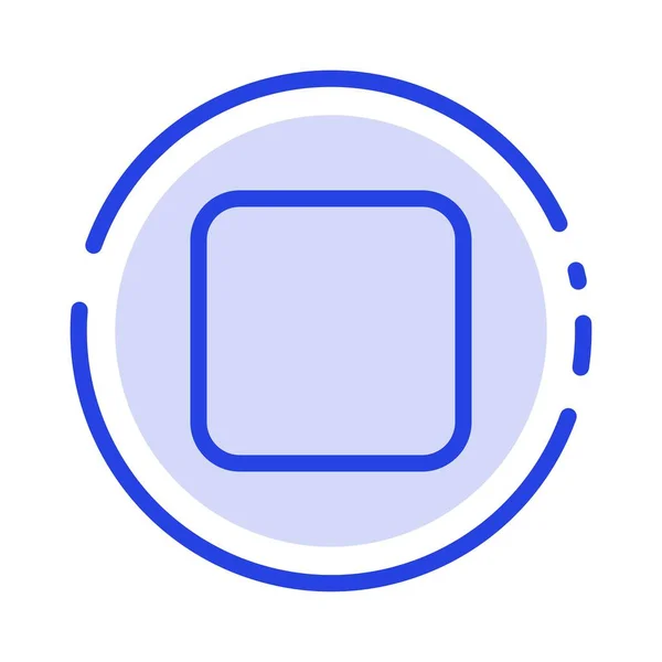 Box, Checkbox, Unchecked Blue Dotted Line Icon — стоковый вектор