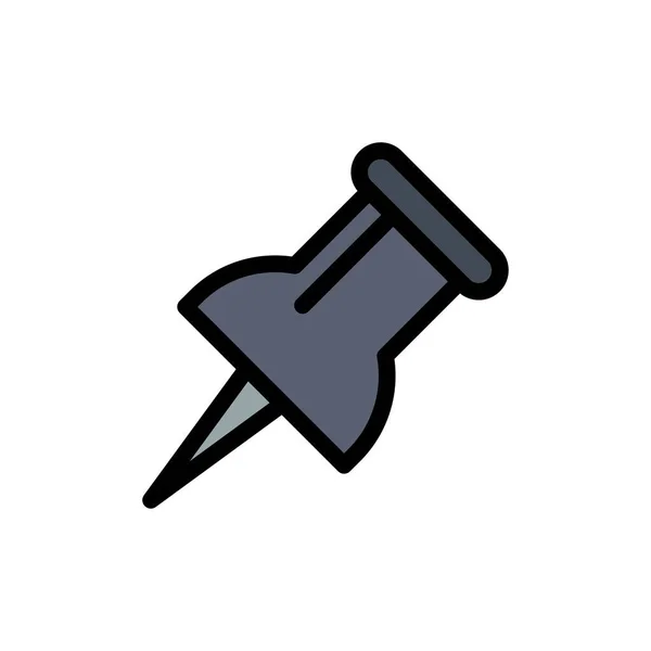 Marker, PIN platte kleur icoon. Vector icoon banner sjabloon — Stockvector