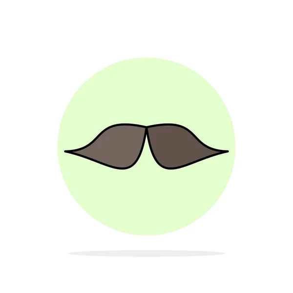 Snor, hipster, movember, mannelijke, mannen plat kleur pictogram vector — Stockvector