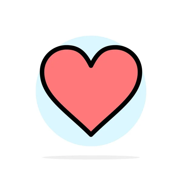 Hart, liefde, like, Twitter abstracte cirkel achtergrond platte kleur — Stockvector