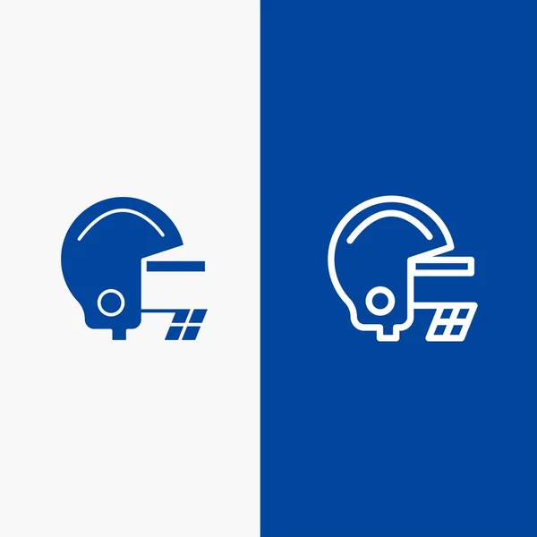 Американский, футбольный, шлем и иконка "Глиф" — стоковый вектор