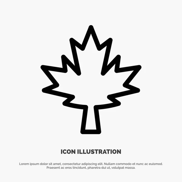 Kanada, Leaf, lönn linje ikon vektor — Stock vektor