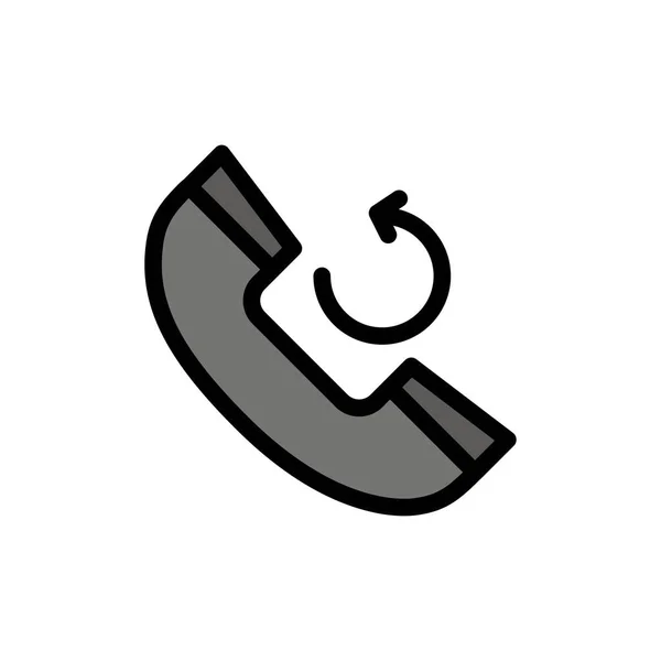 Call, Phone, Callback  Flat Color Icon. Vector icon banner Templ — Stock Vector