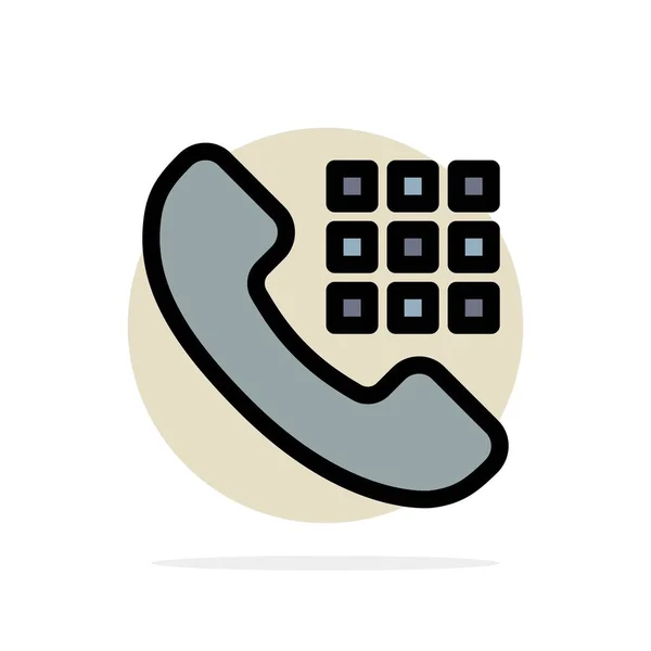 Chamada, Discagem, Telefone, Chaves Abstrato Círculo Fundo Plana cor Ic — Vetor de Stock