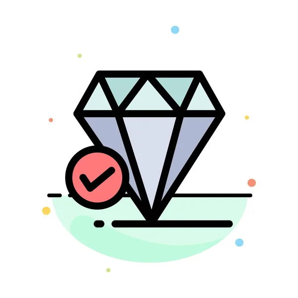 Diamant, Bijou, Big Think, Craie abstraite Icône de couleur plate Templa — Image vectorielle