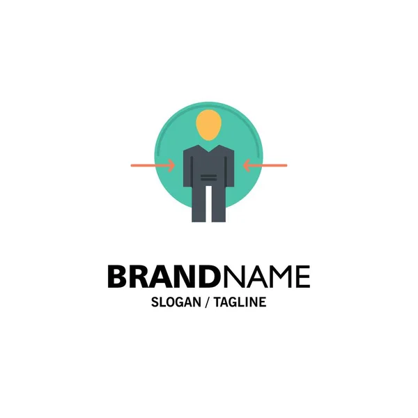 Uomo, Utente, Login, ID, Identità Business Logo Template. Colo piatto — Vettoriale Stock