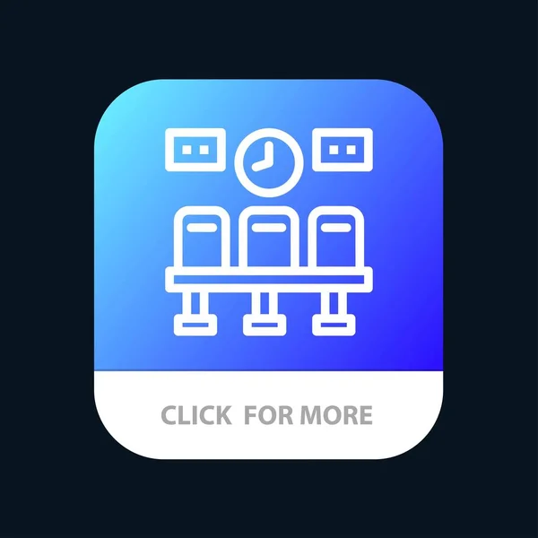Assentos, Trem, Transporte, Relógio Móvel App Botão. Android a — Vetor de Stock