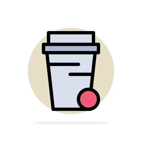 Glas, Suppe, Reinigung abstrakten Kreis Hintergrund flache Farbe Symbol — Stockvektor