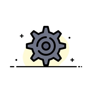 İnternet, Gear, İş Düz Satırı Ayarlama Simge Vektörü B