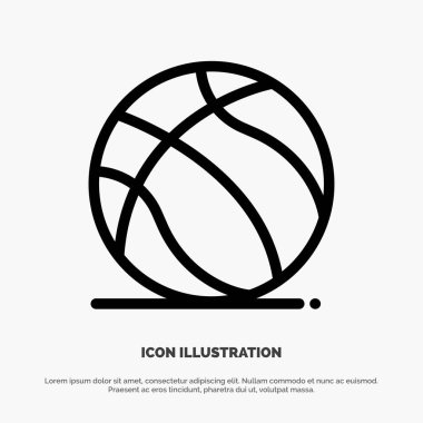 Futbol, Top, Amerikan, Abd Line Icon Vector