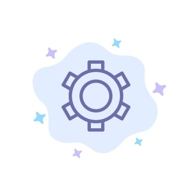 Soyut Bulut Arka Planında Temel, Dişli, Ayar, Ui Mavi Simgesi