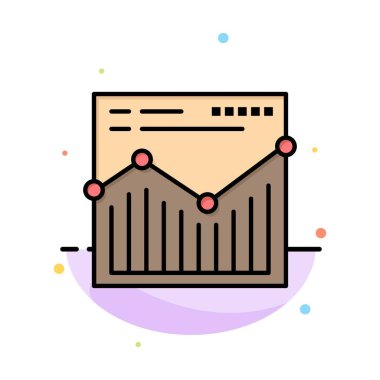 Analiz, Web, Web Sitesi, Rapor Soyut Düz Renk Simgesi Şablonu