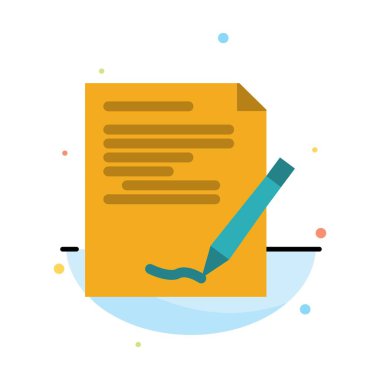 Sözleşme, Kağıt, Belge, Not, Rapor Özet Düz Renk Ico