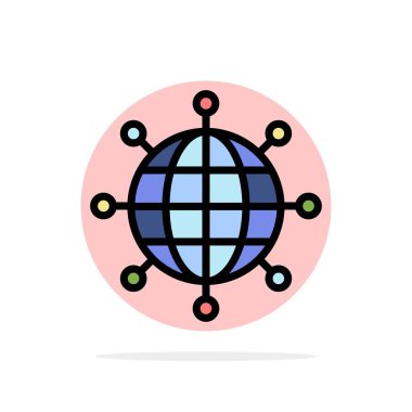 İş, bağlantılar, Global, modern soyut daire arka plan