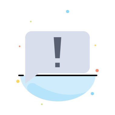 Sohbet, Hata, Temel, Ui Soyut Düz Renk Simgesi Şablonu