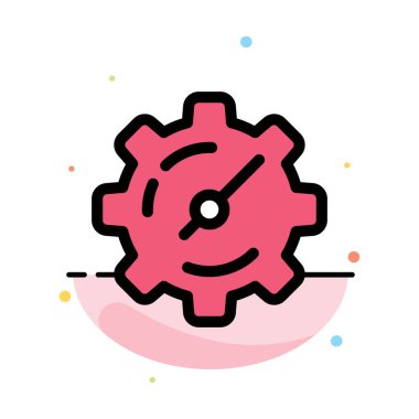 Dişli, Ayar, Zamanlayıcı Soyut Düz Renk Simgesi Şablonu