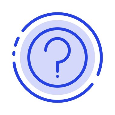 Temel, Yardım, Ui, Mark Mavi Noktalı Çizgi Simgesi