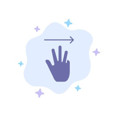 El, El İmleci, Yukarı, Soyut Bulut Backgro Sağ Mavi Simge