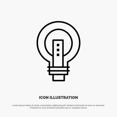 Ampul, Parlak, İş, Fikir, Işık, Ampul, Güç Hattı Simgesi