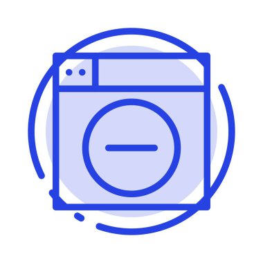 Web, Tasarım, Daha Az, Mavi Noktalı Çizgi Simgesi en aza indirmek