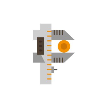 Ölçme, Doğruluk, Ölçü, Küçük, Küçük Düz Renk Simgesi. Vektör