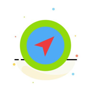 Konum, Harita, İşaretçi, Pin Soyut Düz Renk Simgesi Şablonu