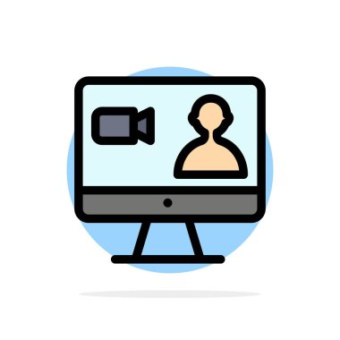 İş, Arama, İnternet, Bilgisayar Soyut Daire Arka Plan Düz 