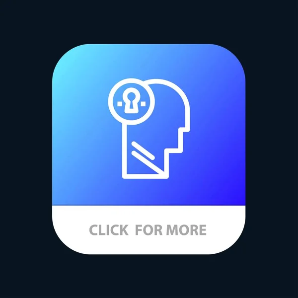 Business, Head, Idea, Mind, Think Mobile App Button. Android и — стоковый вектор