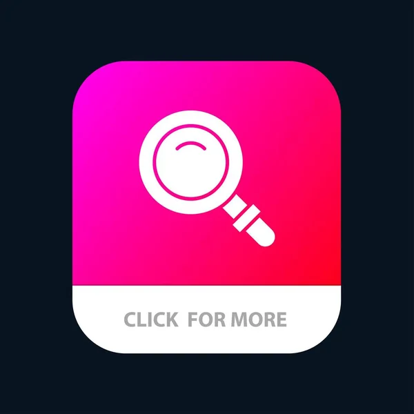 Trouver, Recherche, Vue, Bouton d'application mobile en verre. Android et IOS Gly — Image vectorielle