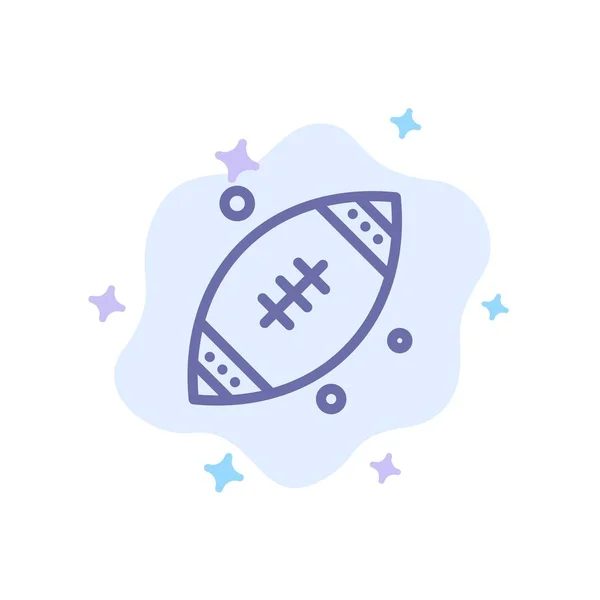 Ball, Rugby, sport, irská modrá ikona na Backgro abstraktního mraku — Stockový vektor
