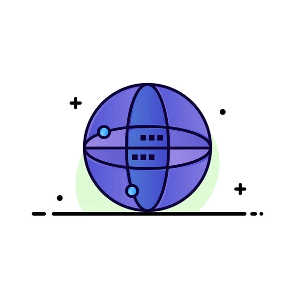 Mundo, Internet, Computación, Globe Business Logo Template. Plano C — Vector de stock