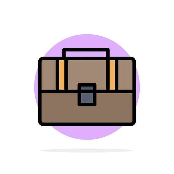 Bag, Suitcase, Case, Handbag Abstract Circle Background Flat col — Stock Vector