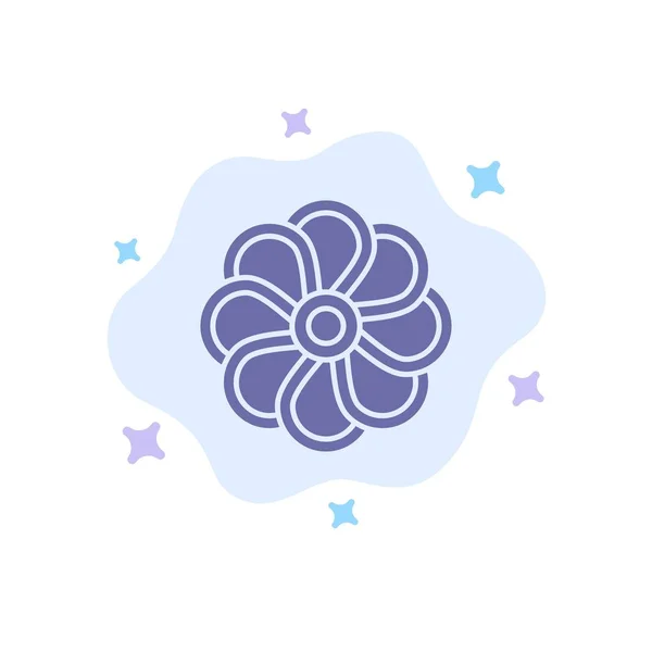 Blomma, natur, växt, våren blå ikonen på abstrakt moln backgr — Stock vektor