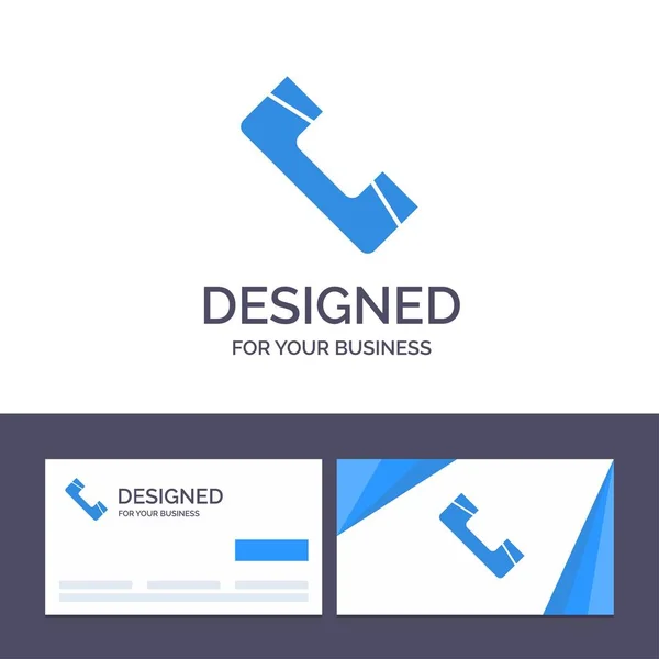 Креативна візитна картка та шаблон логотипу Виклик, контакт, телефон, T — стоковий вектор