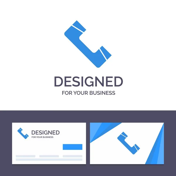 Kreative Visitenkarten- und Logovorlage Anruf, Kontakt, Telefon, t — Stockvektor