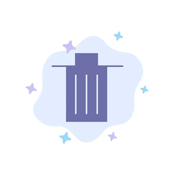 Panier, Been, Supprimer, Ordures, Trash Blue Icon sur Abstract Cloud — Image vectorielle