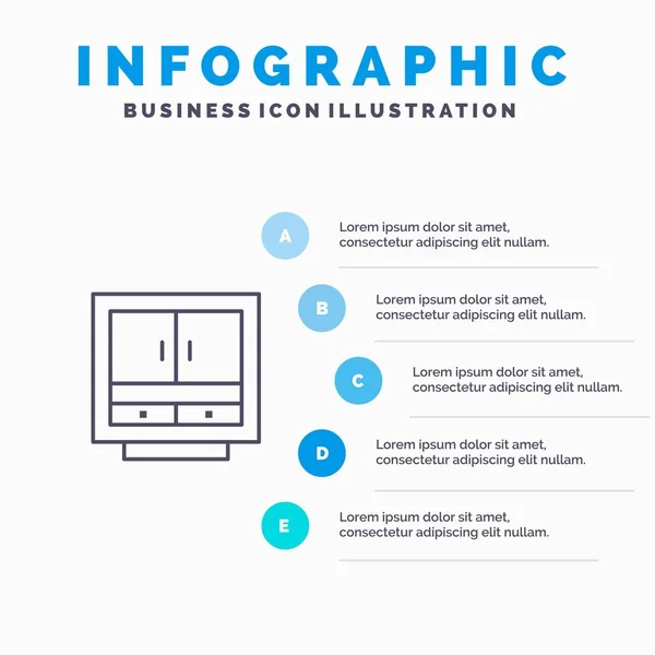 Cabinet, Entreprise, Tiroir, Fichiers, Mobilier, Bureau, Lin de rangement — Image vectorielle