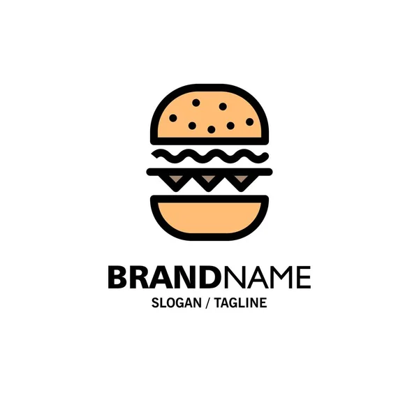 Burger, τροφή, φαγητό, Καναδάς πρότυπο επιχειρηματικού λογότυπου. Επίπεδο χρώμα — Διανυσματικό Αρχείο