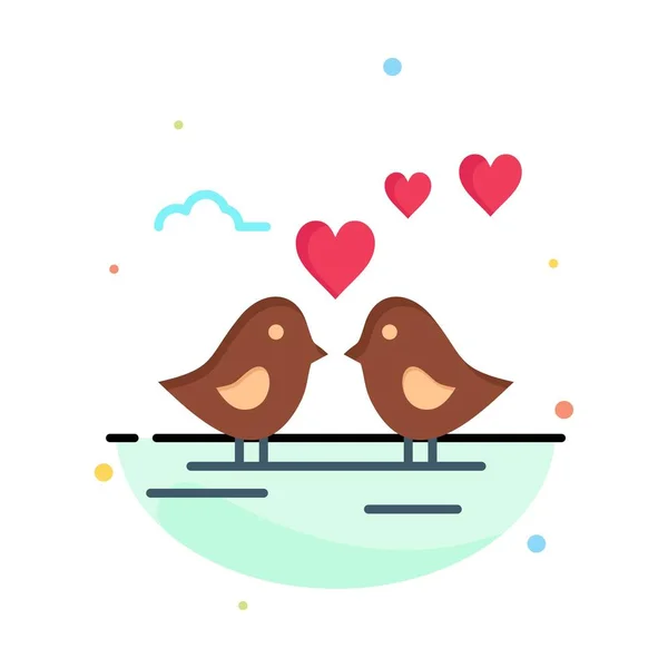 Bruid, liefde, bruiloft, hart abstracte platte kleur pictogram sjabloon — Stockvector