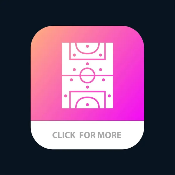 Unterhaltung, Spiel, Fußball, Feld mobile App-Taste. Androide — Stockvektor