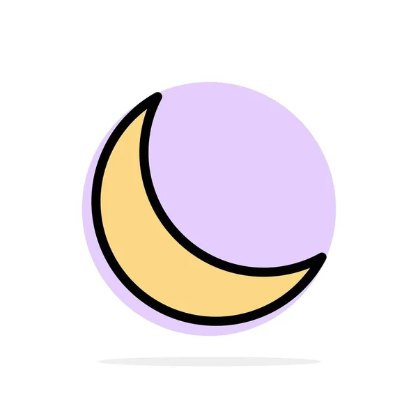Moon, Night, Sleep, Natural Abstract Circle Background Flat colo — Stock Vector
