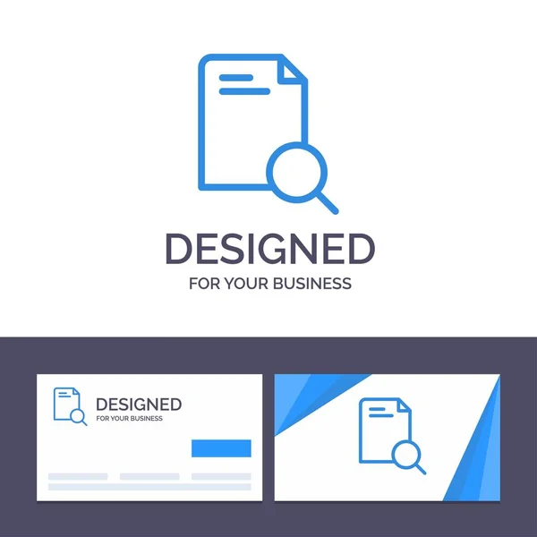 Creative Business Card and Logo template Recherche, Recherche, Fichier , — Image vectorielle