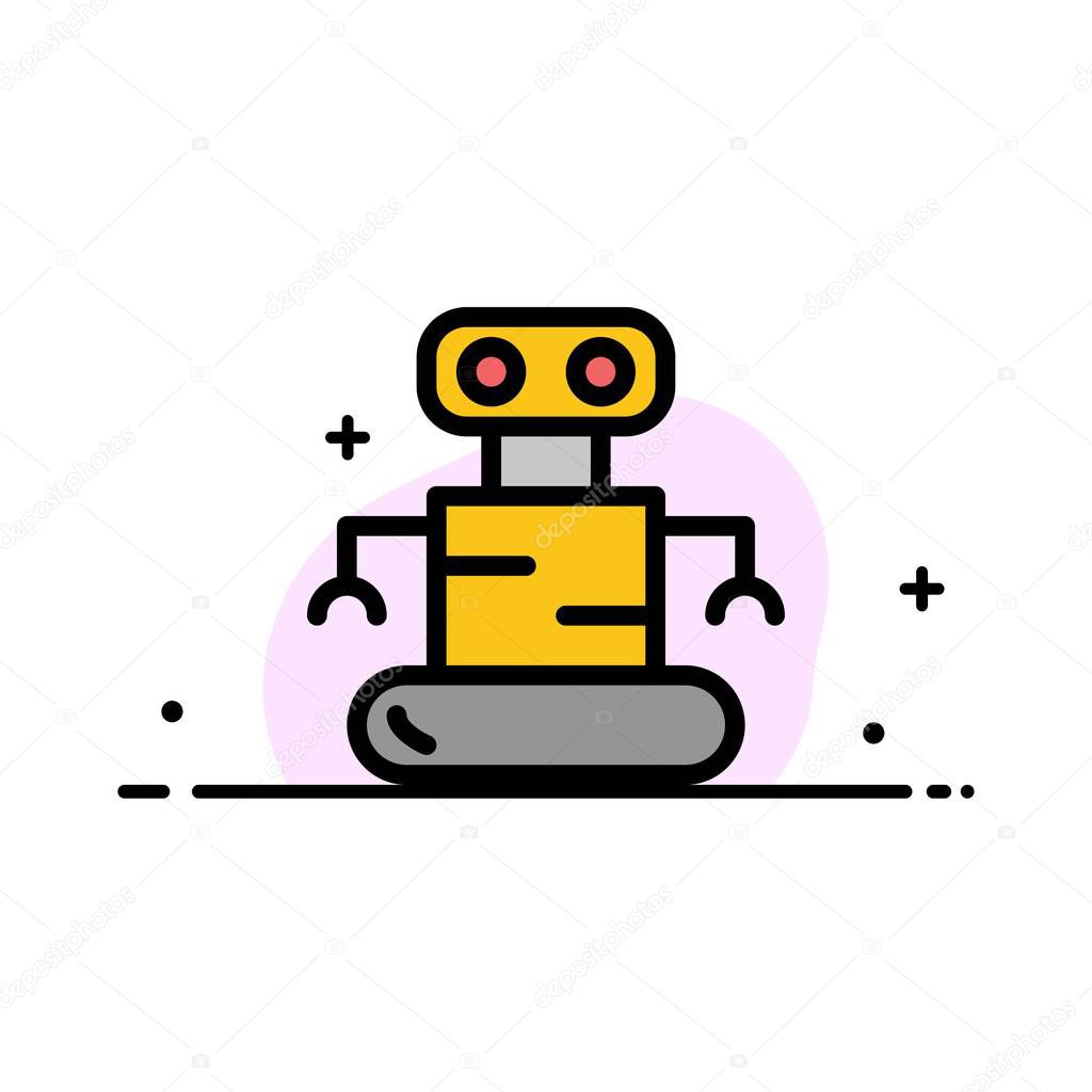 Exoskeleton, Robot, Space  Business Flat Line Filled Icon Vector