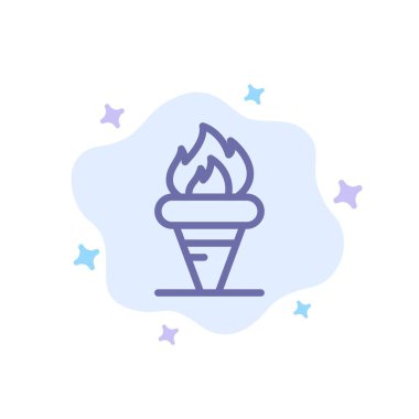 Alev, Oyunlar, Yunanistan, Holding, Soyut Clo Olimpiyat Mavi Simge