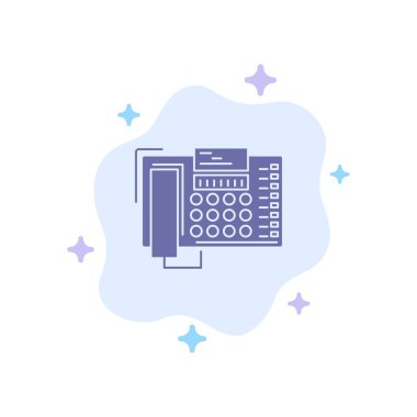 Telefon, İş, Ofis, Arama, İletişim Mavi Simge Soyut Clo