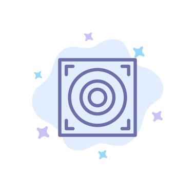 Soyut Bulut Arka Planda Web, Tasarım, Hoparlör Mavi Simgesi